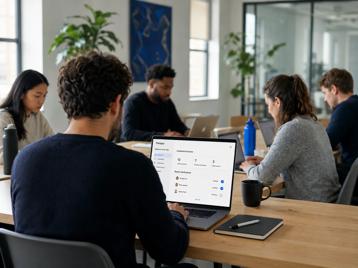 Corporate learning environment where every training program issues a verifiable credential.